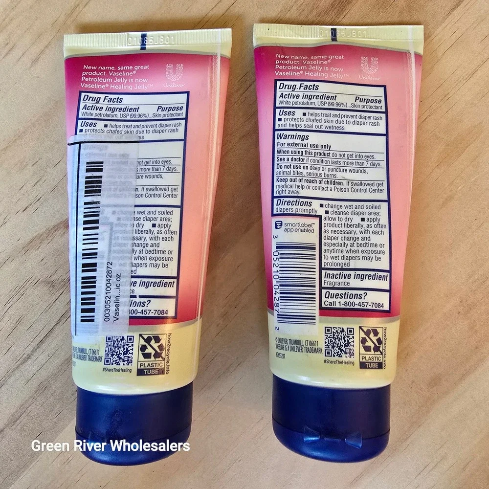 Vaseline Healing Jelly Baby 2.89 oz Squeeze Tube 2 Pack Exp 01/2027 NEW